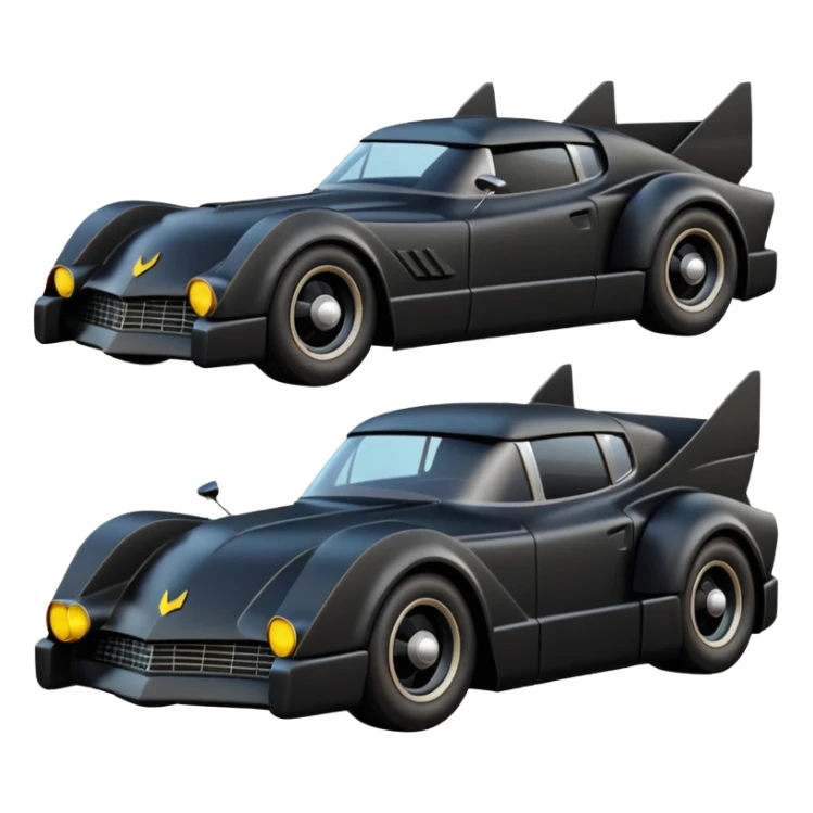  the animated series Batmobile loosely based on 1936 cord 812 (flat long square body line) stealthy understated rat rod  sticker