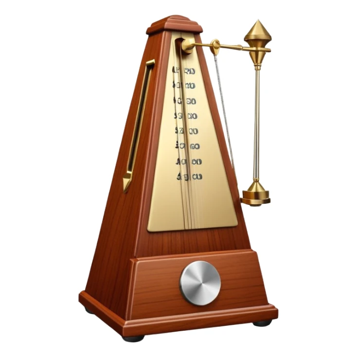 classic wooden metronome with swinging arm sticker