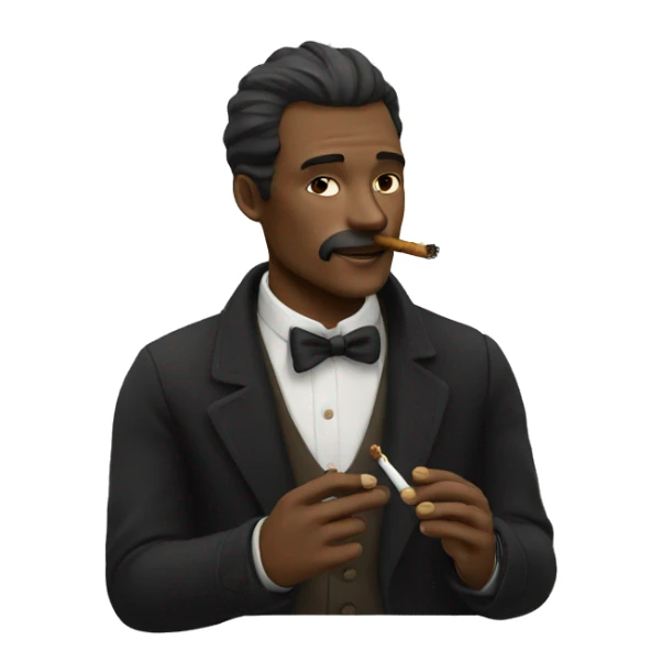 Homme smoking de marie noir  sticker