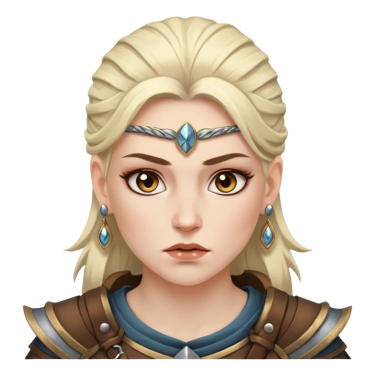 ESO female nordic warrior with lashes and earrings sticker