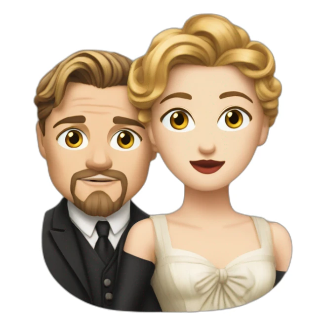 keyt winslet with leonardo dicaprio in titanic sticker