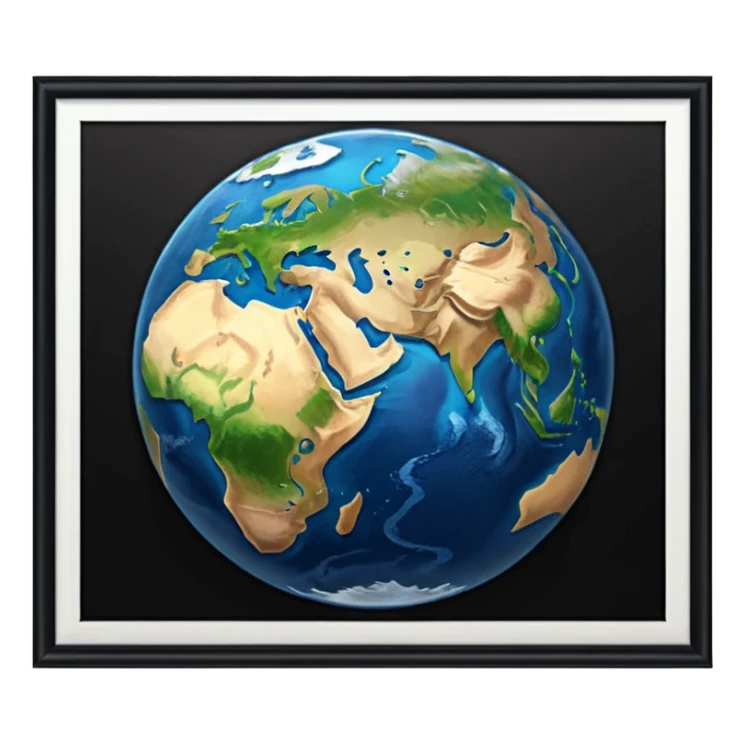 Planet earth emoji on the office  sticker