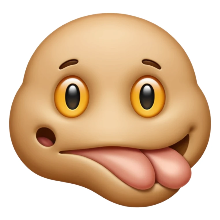 Prostate emoji without eyes, just a prostate sticker