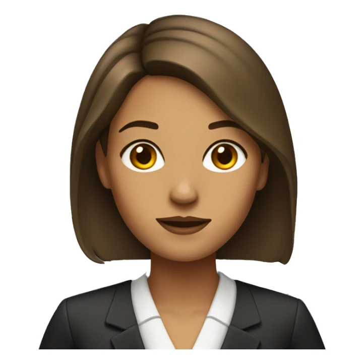 Woman lawyer with brown hair and olive skin sticker