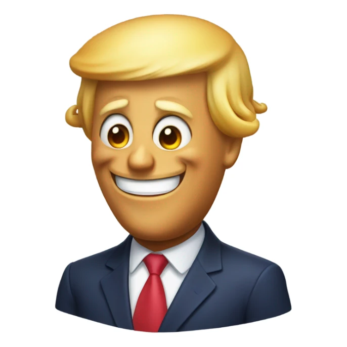 Donald trump as a happy octopus sticker