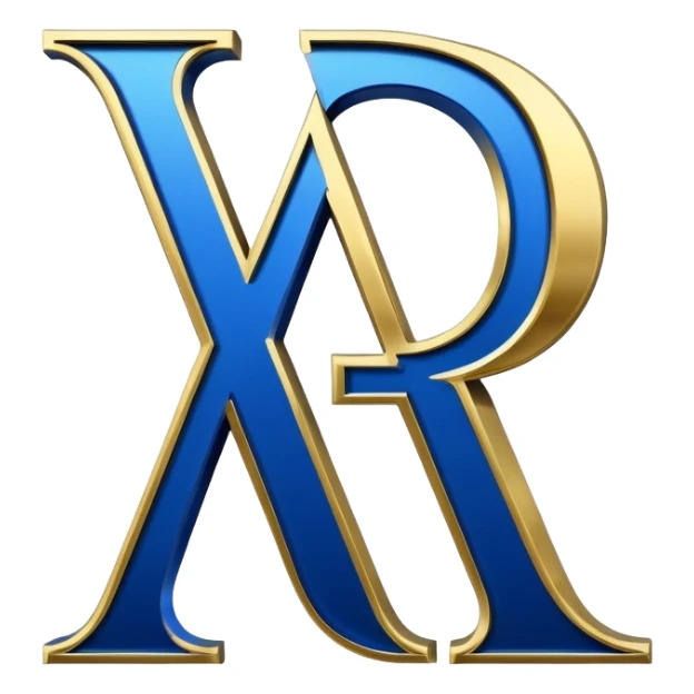 Bold Black-Blue-White-Gold Font Letter “A” sticker