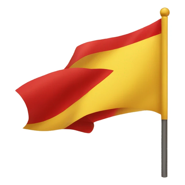 Yellow and red flag sticker