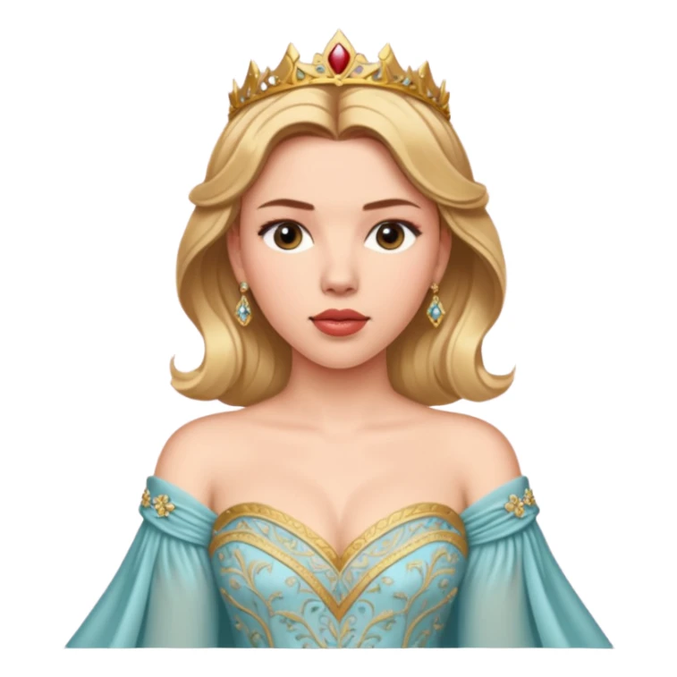 Scarlett Johansson in a princess dress sticker