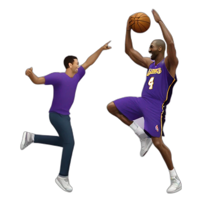 kobe Bryant dancing with christiano Ronaldo sticker