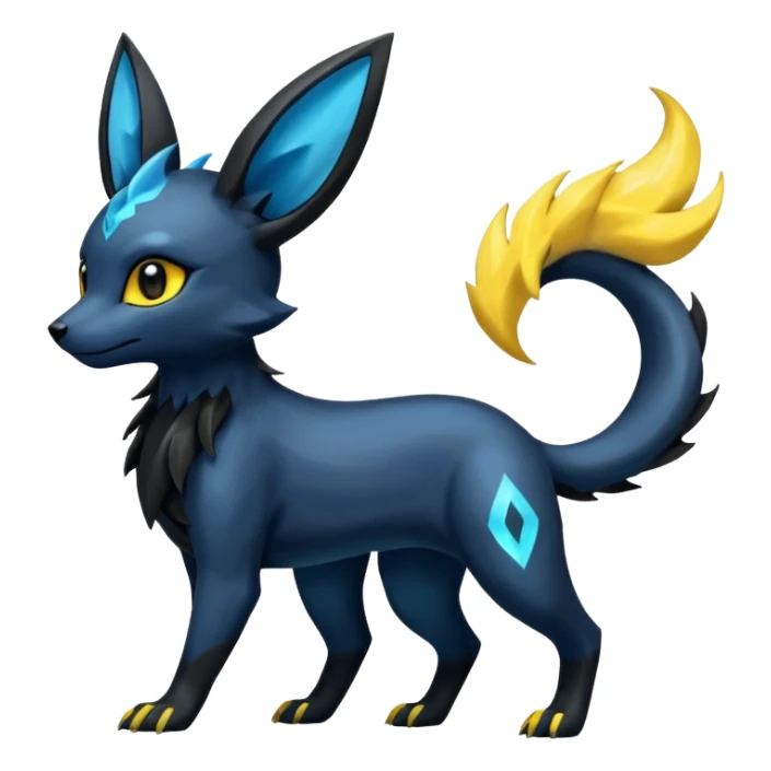 Blue Shiny Umbreon-Salandit-Jolteon-fusion sticker