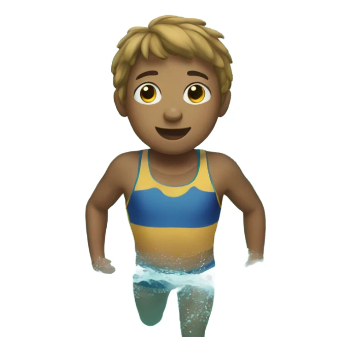 Kids swimming sticker