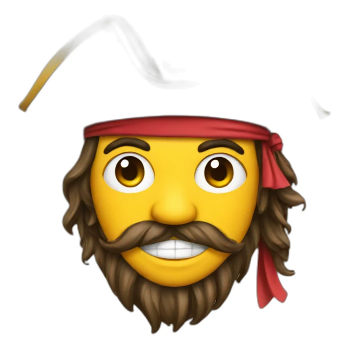 Pirate smiley sticker