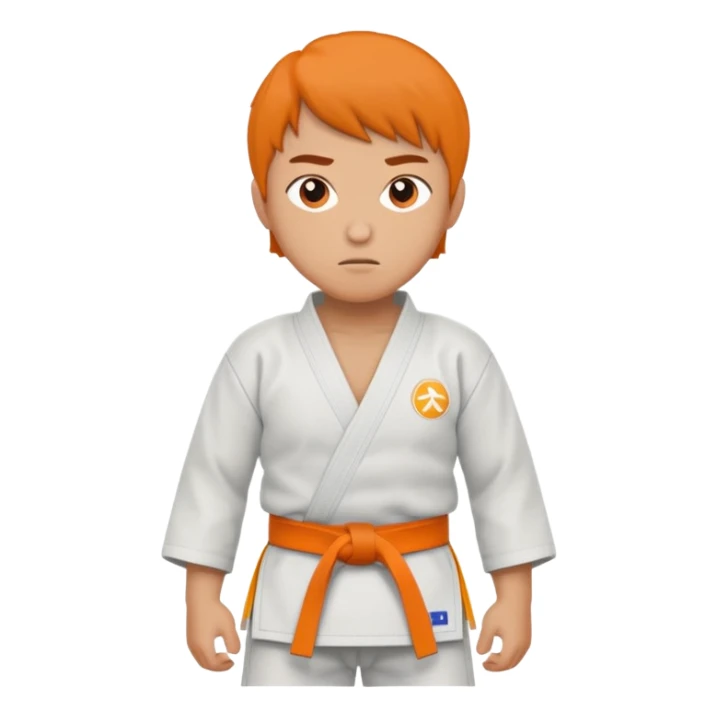 Judokas ceinture orange sticker
