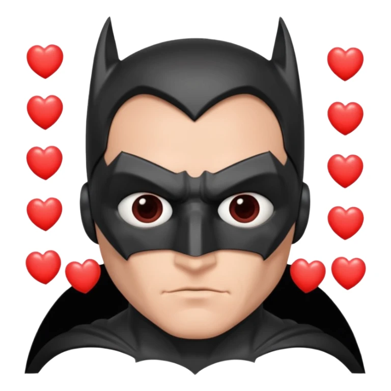 batman with hearts in his eyes sticker