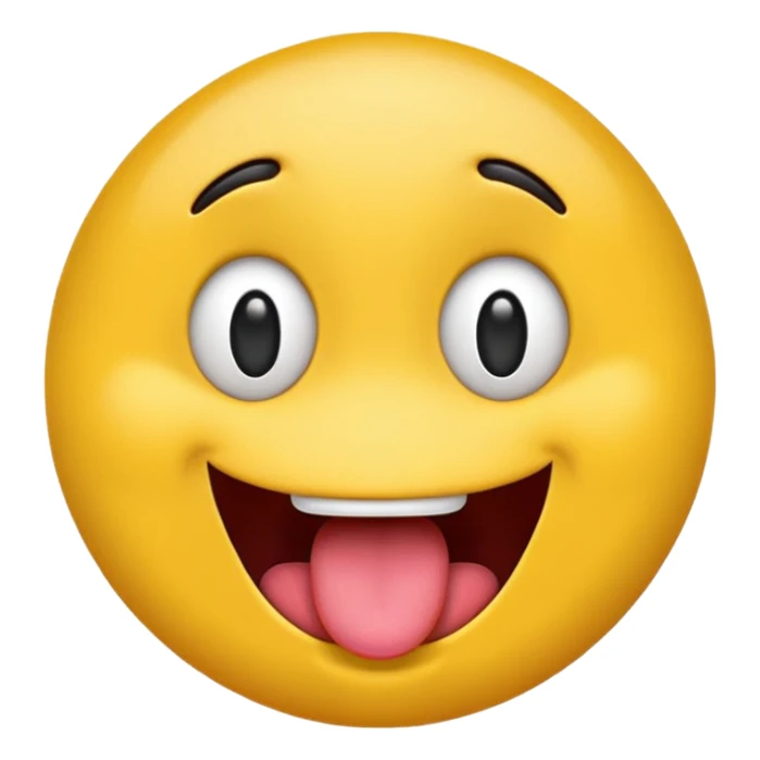 make a cross eyed esotropia emoji with tounge out sticker