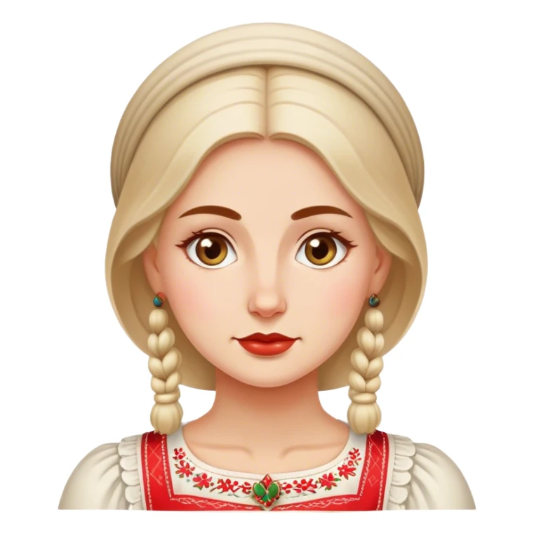 traditional polish european woman simple-traditional  sticker