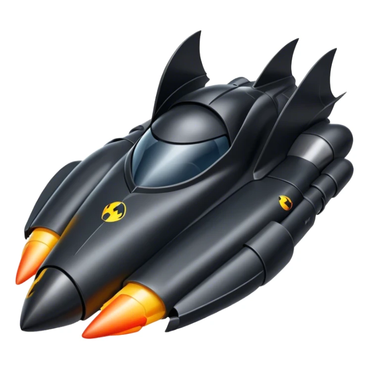 riding a rocket france boom! batmobile sticker