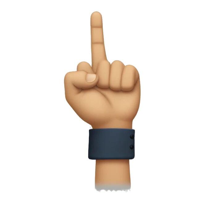 Left Hand with two fingers up, keep the two fingers together sticker