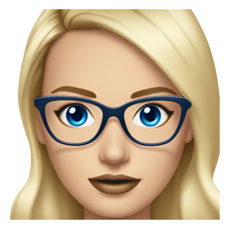 Margot Robbie blue eyes wearing glasses  sticker