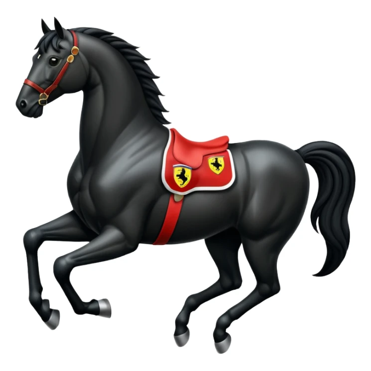 Ferrari horse black sticker