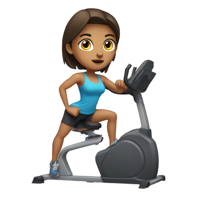 brunette girl in the gym sticker