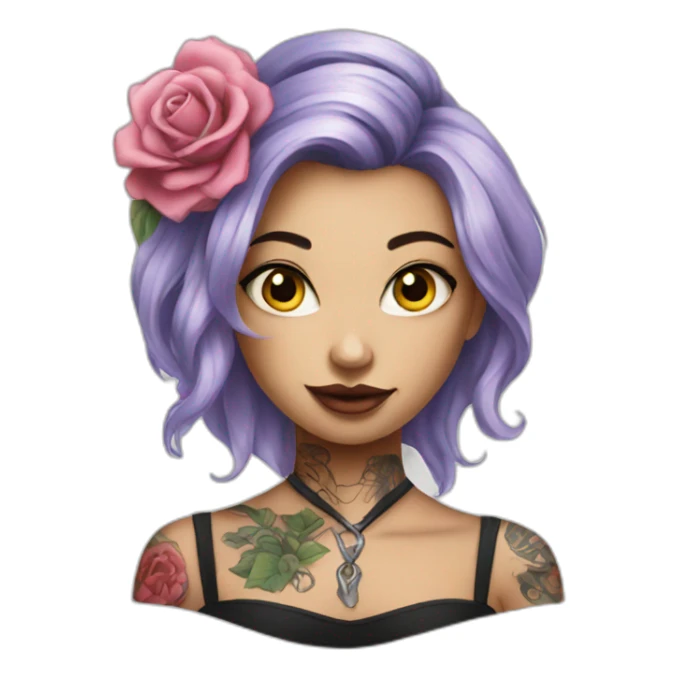 tattoo girl sticker