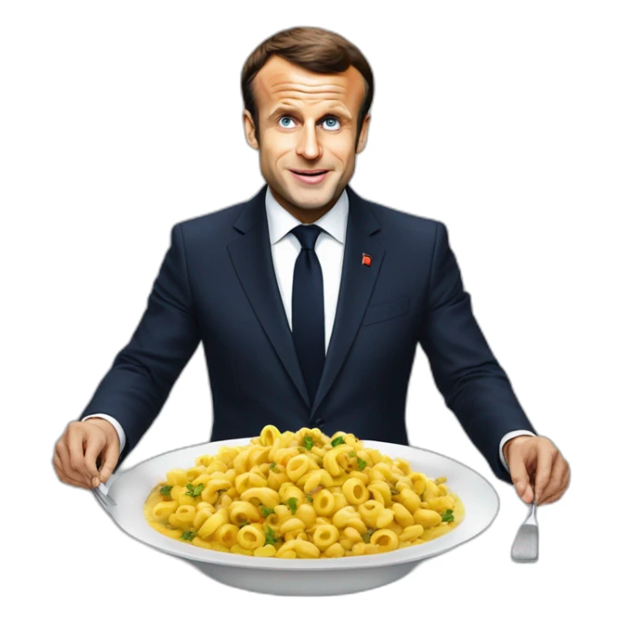 emmanuel macron qui mange des suhi sticker