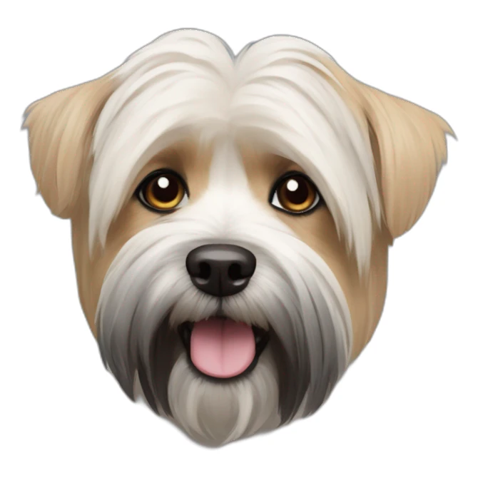 Cross breed of terrier and Lhasa apso sticker