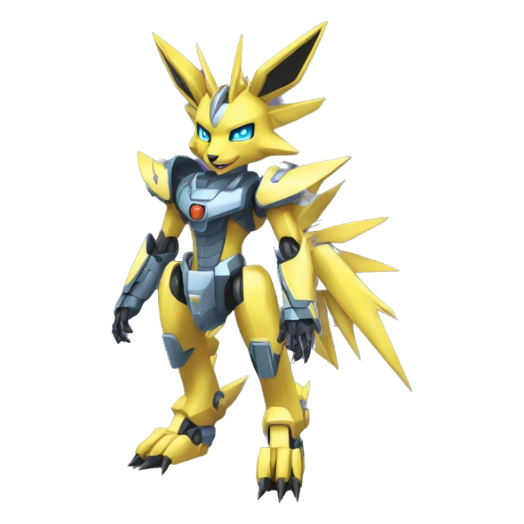 Renamon-Jolteon-Zeraora-medabot-mecha full body sticker
