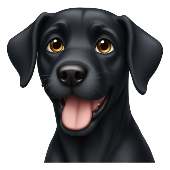 Black dog sticker