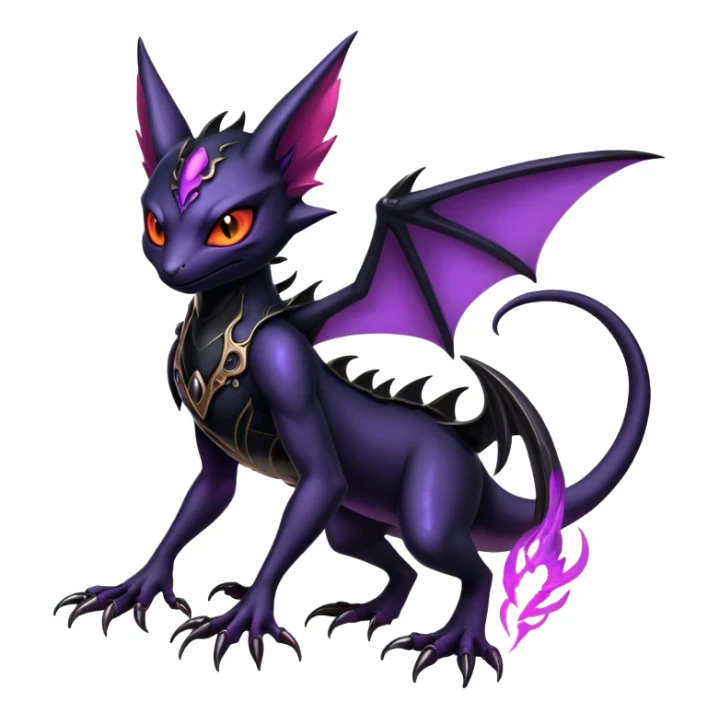 Shiny Epic Badass Gothic Noibat-Salandit-Litten-Hybrid sticker