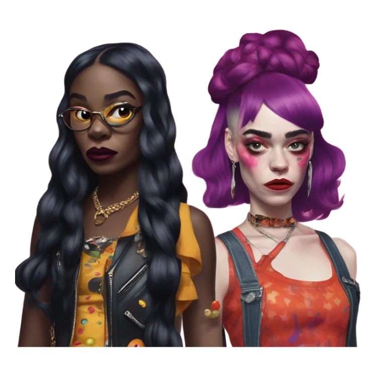 Azealia Banks and grimes fighting  sticker