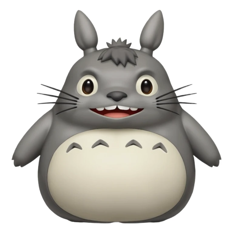 Totoro tierno que se parezca al real sonriendo tierno sticker