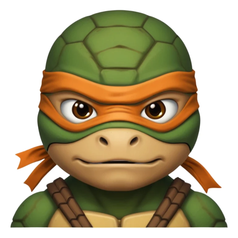 generate the face of a ninja turtle
Without showing teeth
It can't be green
maybe with a Nina mask instead of those stripes sticker