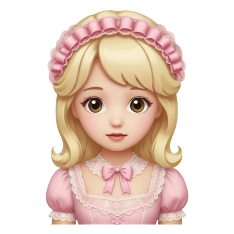 Pink Lolita with blonde hair sticker