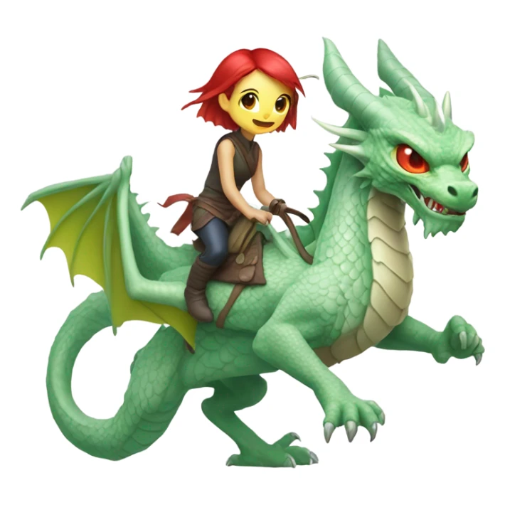 chinese dragon [politically incorrect, ( { female, alien, color: light green, hair:red, eyes:cat} ] on a [{ white dragon}]) sticker