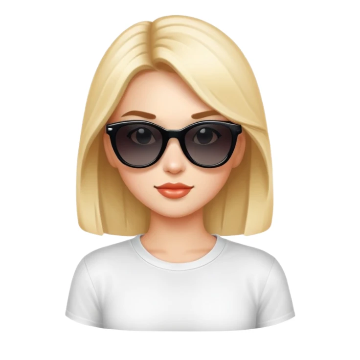 a cool girl with sunglasses and confident pose sticker