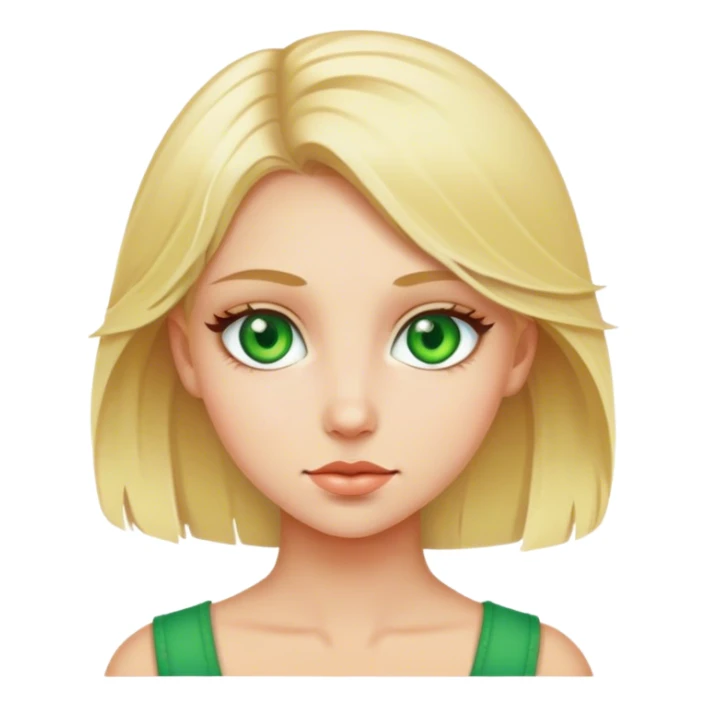 blonde girl with green eyes  sticker
