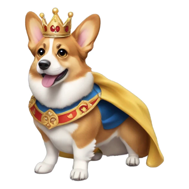 Royal corgi sticker