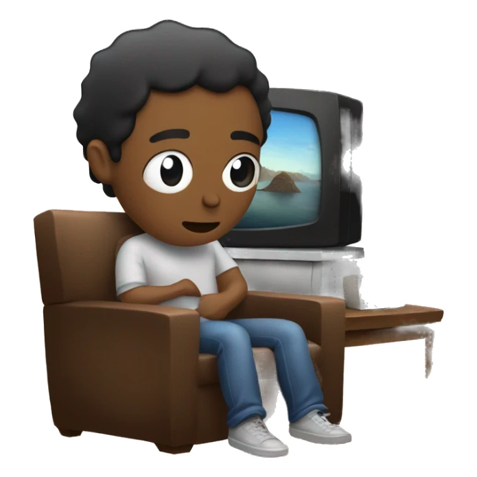 Persona con una manta viendo la TV  sticker