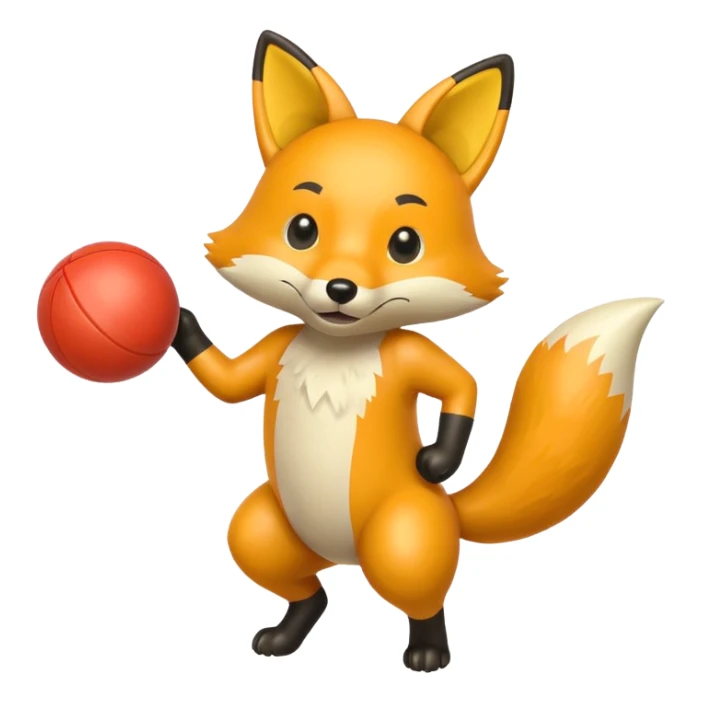 The Fox and The Hopper Ball Yellow Toy sticker