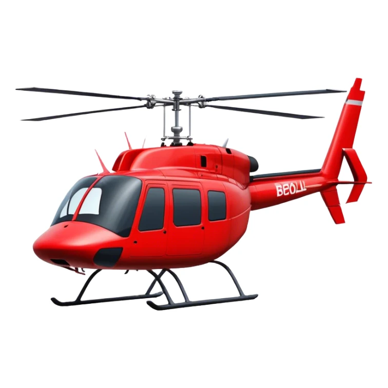 Bell 206 - Bell Helicopter (Model Year: 2021) (Iconic colour: Red) sticker