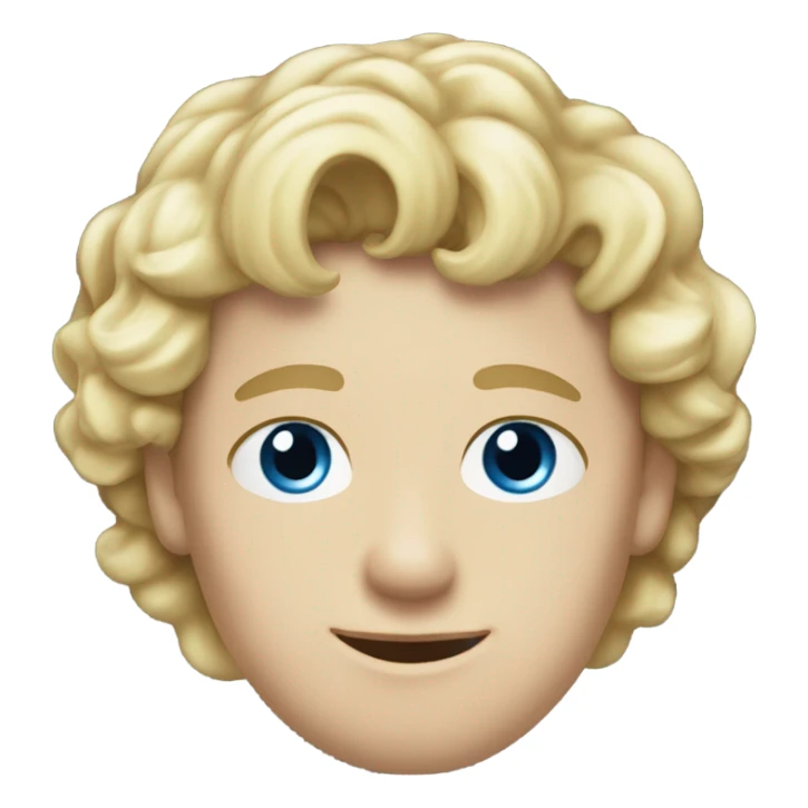 3/4 profile light curl blonde 30yo man blue eyed pale skin sticker