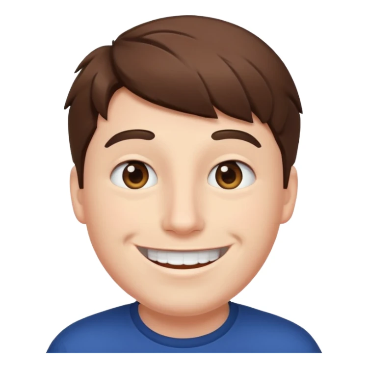 Make a emojis of mr beast face same to same real face  and make a cartoon type with just a face  sticker