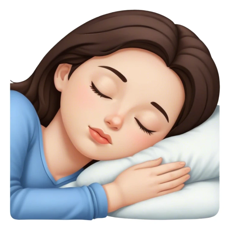 Brunette girl sleepin sticker