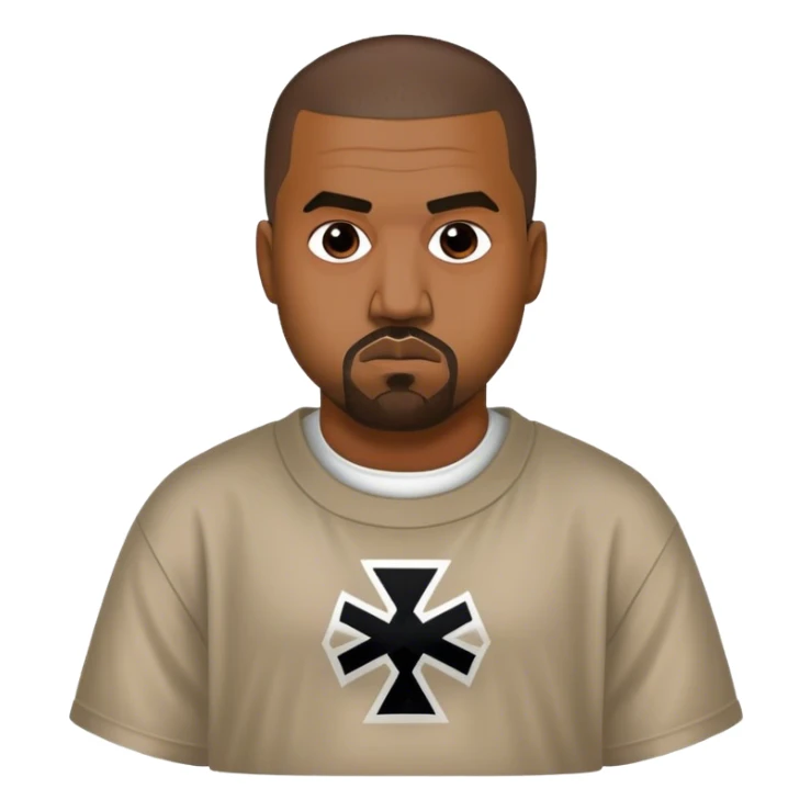 Kanye west with his swastika shirt￼ sticker