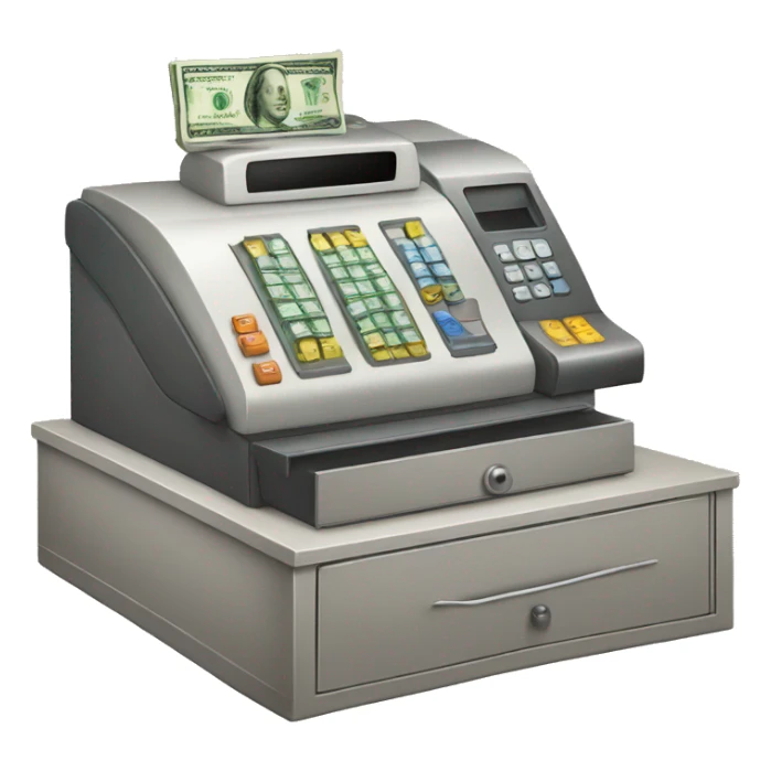 price display of cash register sticker