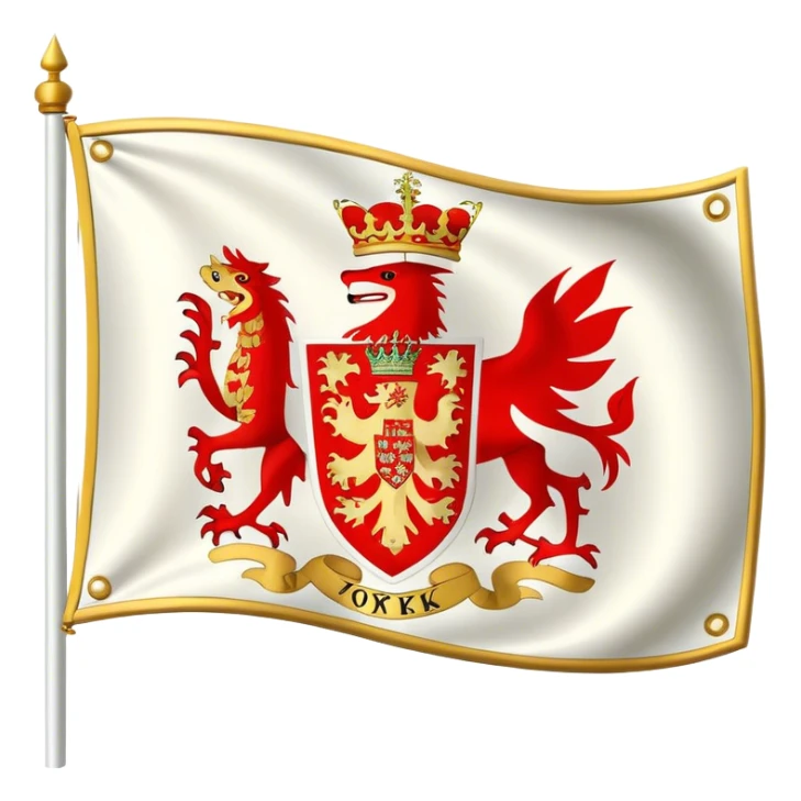 flag with heraldic emblem of york sticker