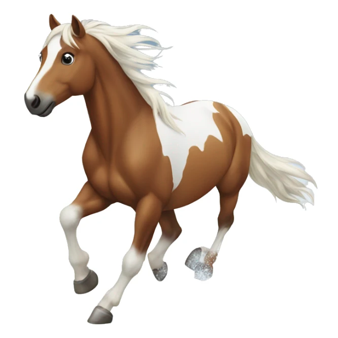 A beautiful Horse Running in the Snow  sticker