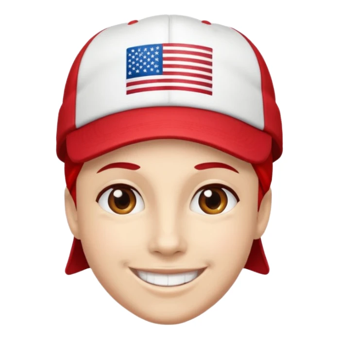Red cap on a person that says USA on the hat sticker